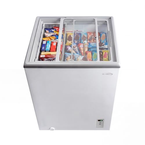 Image of KoolMore 24 in. Commercial Flat Top Ice Cream Display Freezer, NSF Listed, 5 Cu. Ft. in White