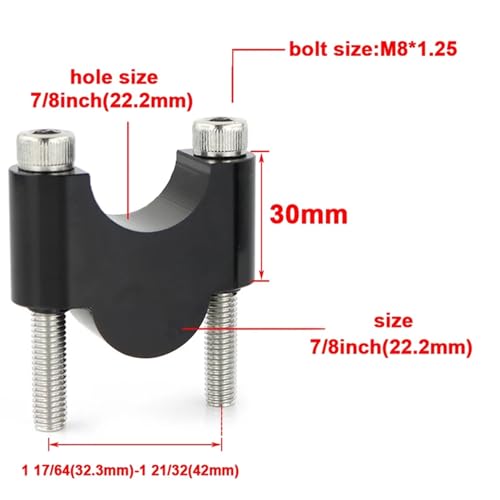 Risers guidon 22.2mm Suzuki GS500F corriger position dos
