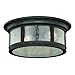 Hanover Bronze Round Outdoor Flush Mount Ceiling Light Clear Glass