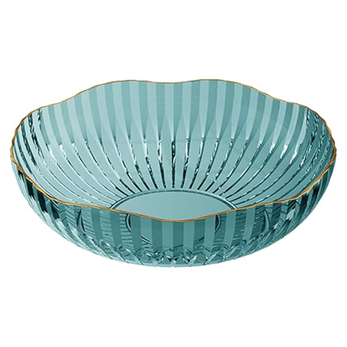 Cuenco de exhibición de frutas, plato de frutas grande, cuenco de frutas de vidrio transparente, elegante cuenco de frutas para cocina, organizador moderno de aperitivos, cuenco de frutas y verduras,