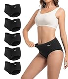 Slip confortable pour femme - Les sous-vêtements pour femme PULIOU sont en coton stretch et d'apparence simple avec une taille moyenne / basse, une couverture complète du dos, une ceinture élastique haute, un ajustement parfait si vous aimez porter des pantalons à taille basse au quotidien, Nos slips à taille sont un bon choix.