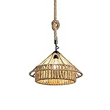 Matériau : Lampe d'ambiance en corde de plage. Cette suspension originale attirera tous les regards dans votre salon. Elle diffuse une lumière naturelle et agréable. Son style décoratif, inspiré de l'Asie, évoque le soleil, la plage et la mer.