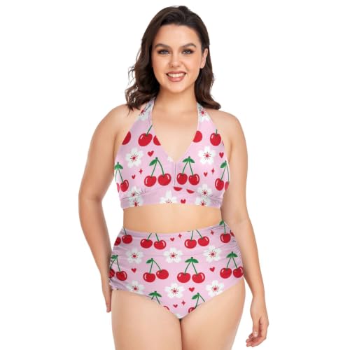 Bikini grande taille rose cerise idéal pour vos vacances à la plage cet été