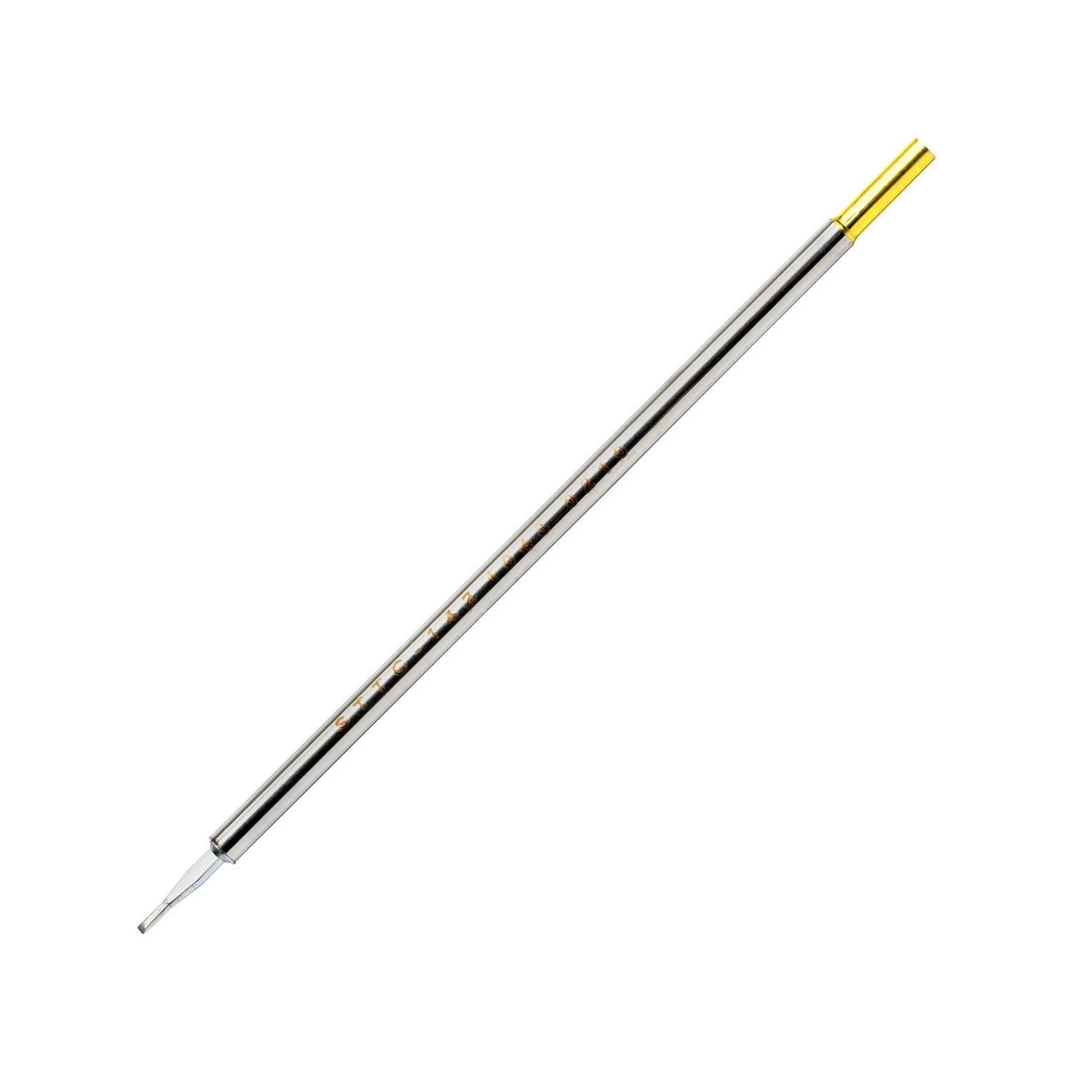 Metcal STTC-142 STTC Series Soldering Cartridge for Most Standard Applications, 775°F Maximum Tip Temperature, Long Reach Chisel 60°, 1.78mm Tip Size, 16mm Tip Length