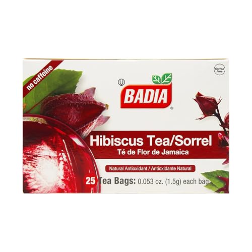 Badia Hibiscus Tea, Flor de Jamaica, 25 Bags – Refreshing Herbal Infusion with Sweet Tart Floral Flavor & Antioxidant Richness image 5