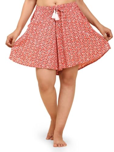 Image of B STORIES Women's Viscose Printed Lounge Culotte Shorts (Pack of 2)