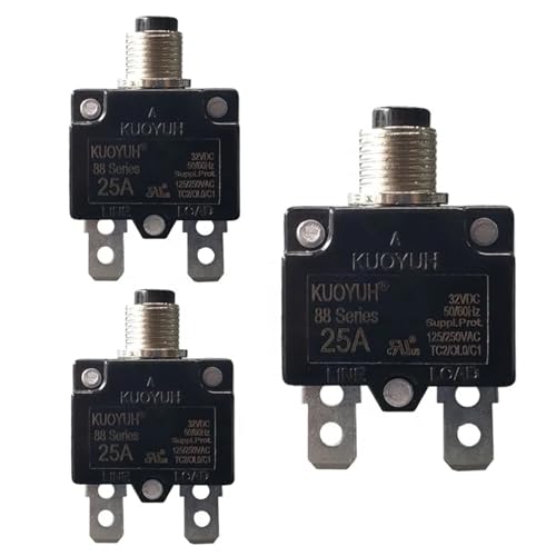 Disjoncteur à broche droite série 88 protégeant vos circuits 25 V de la surcharge