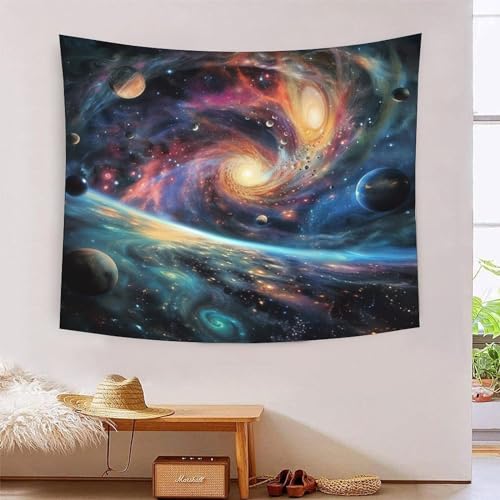 Tapisserie cosmique 3D : habiller un grand mur sans peinture
