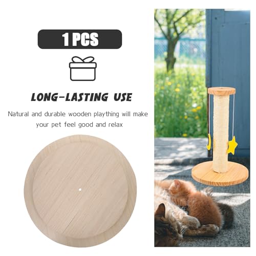 Base de madera para poste rascador que soluciona el juego seguro de gatitos 7