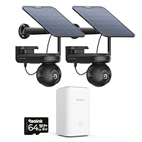 Reolink Altas PT Ultra, 2-Kamera-Set mit Solarpanel, 4K Solar Überwachungskamera Aussen Akku mit 10s Voraufzeichnung, KI-Erkennung, Auto-Tracking, ColorX-Nachtsicht