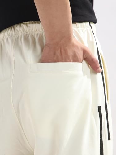 Image of Nobero Zenline Joggers for Men | Track Pants for Men | Straight Fit Joggers | Elasticated Waist with Drawcord | Soft & Breathable Fabric | Casual Everyday Wear