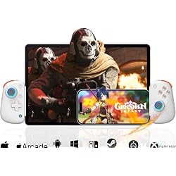 وحدة تحكم الألعاب المحمولة لجهاز iPad/الكمبيوتر اللوحي مقاس 13 بوصة، وحدة تحكم iPhone مع عصا تحكم Hall/مشغل/توربو/ماكرو/7 ألوان RGB، عصا تحكم Gamepad لنظام Android/PC/Switch/PS4، Xbox/PS5 Streaming، Cloud Game، COD، وحدة تحكم iPhone 17/16