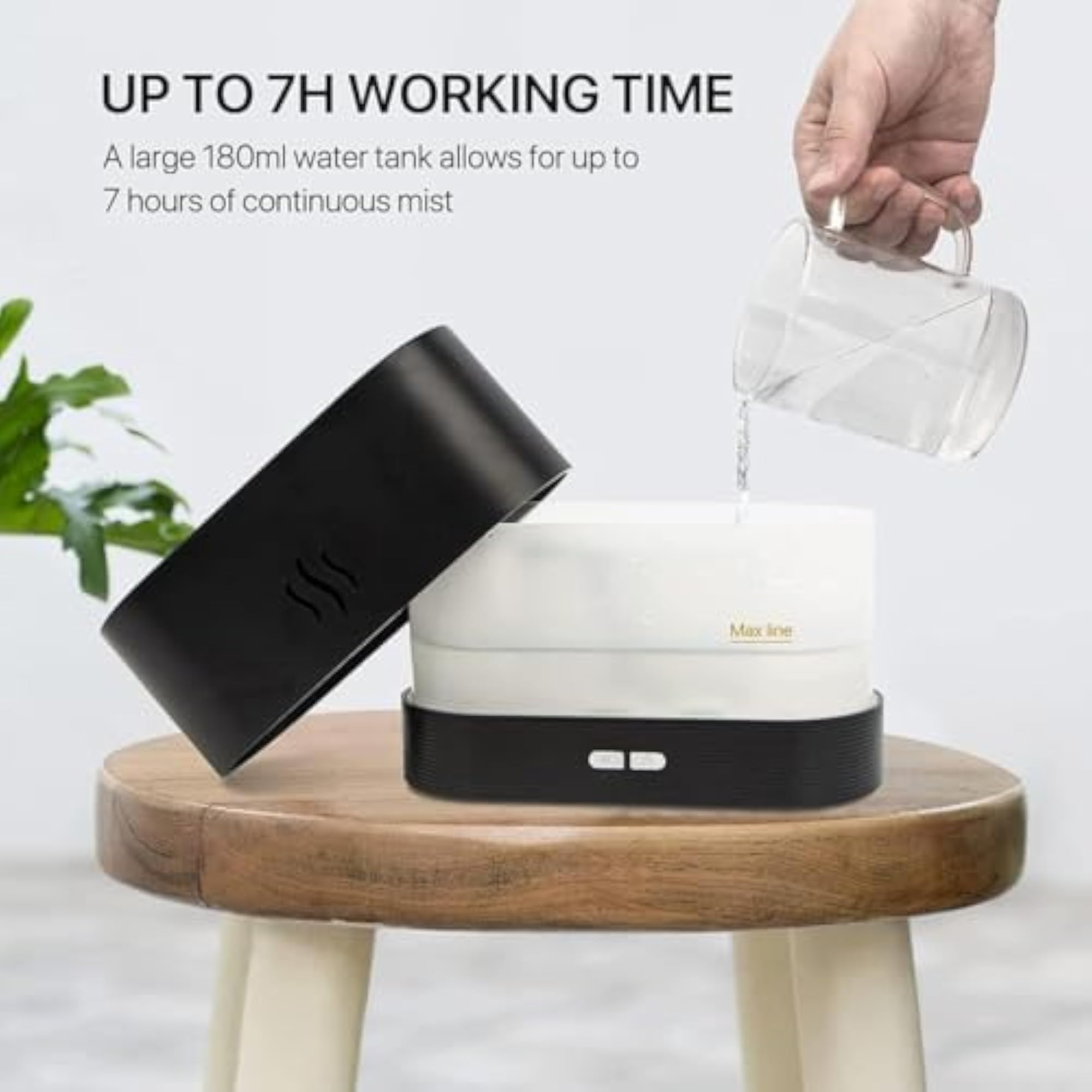 Mini Flame Light Humidifier with Auto Shut-Off Protection