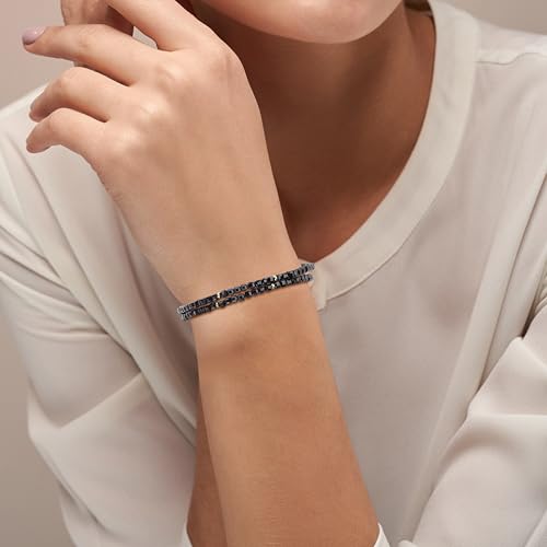 GAVU Crystal Bracelet for Women, Adjustable Double Layered Beaded Bracelet for Women2