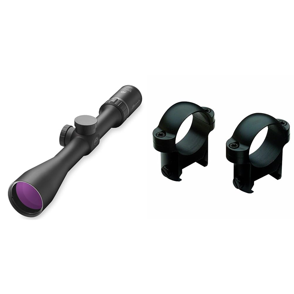 Droptine Riflescope with Ballistic Plex .22 Reticle, 3-9x 40mm & 420083 Zee Rings (1-Inch…