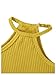 SOLY HUX Toddler Girl's Fringe Trim Halter Top Sleeveless Summer Boho Crop Cami Tops Yellow 4Y