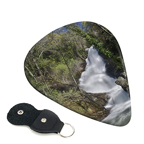 Lot de 6 médiators imprimés cascade forêt d’eau rivière avec boîte de rangement pour guitare acoustique et électrique - Les Beatles, Paul McCartney, John Lennon, RIngo Starr, George Harrison Lot de 6 médiators imprimés cascade forêt d'eau rivière avec boîte de rangement pour guitare acoustique et électrique