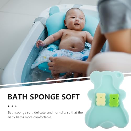 Image of Totority Newborn Bath Seat Baby Bath Pad with Sponge Support Non Slip Baby Support for Tub and Sink Breathable Machine Washable Infant Sponge Mat 19.68 X 11.81 X 1.57 in