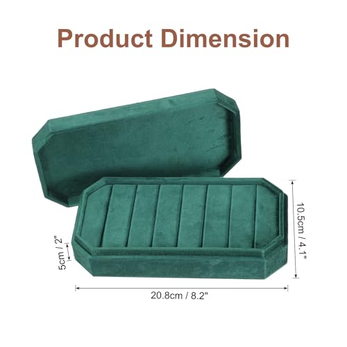 Rangement bagues en velours vert uxcell pour coiffeuse et table de nuit