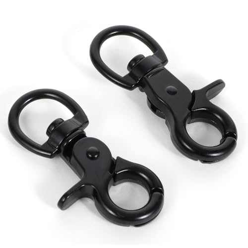 2 mosquetones con articulación giratoria, mosquetón para correa de perro, mosquetón para perros, mosquetón resistente para collares de perros, cordones