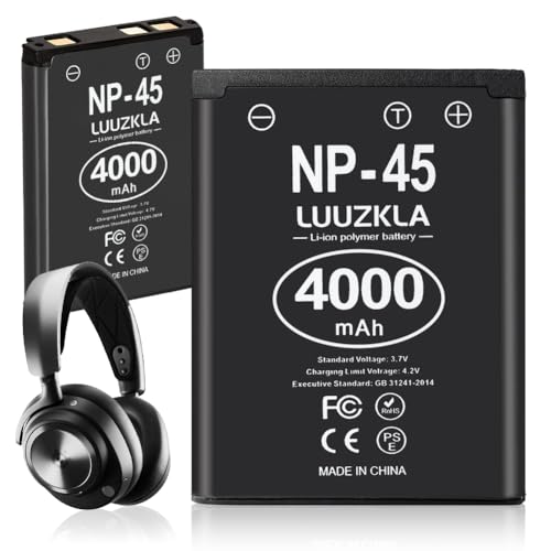 Luuzkla 2X 4000mAh NP-45 NP-45A NP-45B NP-45S Battery 0 Cycle Upgrade Capacity Battery for Arctis Nova Pro Wireless Multi-System Gaming Headset for Xbox for PlayStation for Fujifilm INSTAX Mini 90