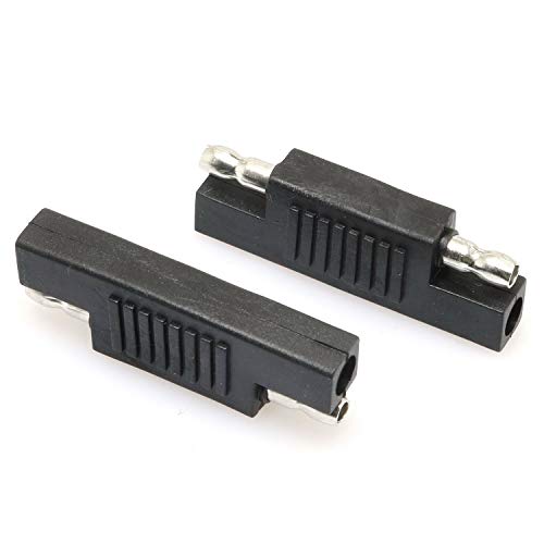DGZZI SAE Connector 2PCS SAE to SAE Polarity Reverse Quick Disconnect Cable Plug Adapter for Solar Panel Battery Power Charger