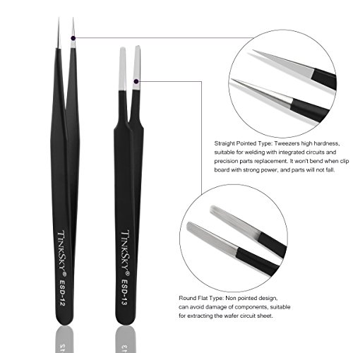 Tinksky Pinzette antistatica pinzette Prfessional