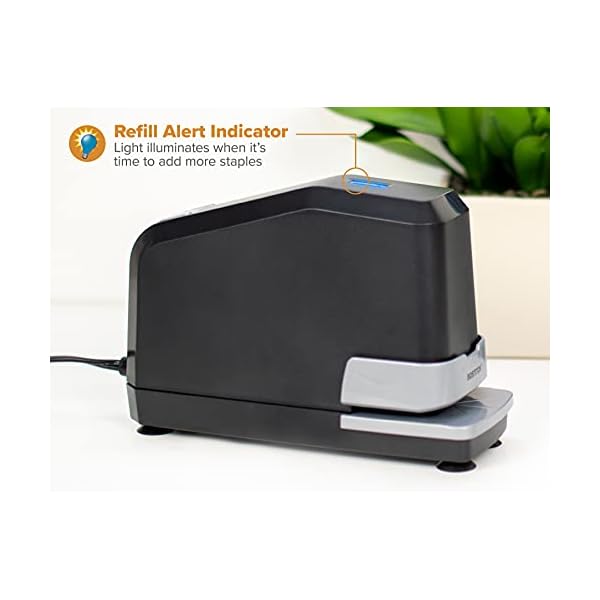 Bostitch Office Impulse Heavy Duty Electric Stapler Value Pack, 45 Sheet Capacity, Includes 5,000 Staples & Staple Remover, No-Jam, Faster Stapling, Black