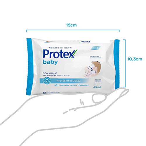 Protex BABY Lenços Umedecidos para Bebês Embalagem com 48 lenços