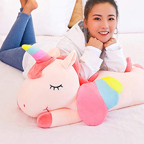 IMIKEYA Pelúcia Unicorn 30Cm Figura de Travesseiro de Pelúcia Amigas Macias E Fofas de Arco- Íris Tr