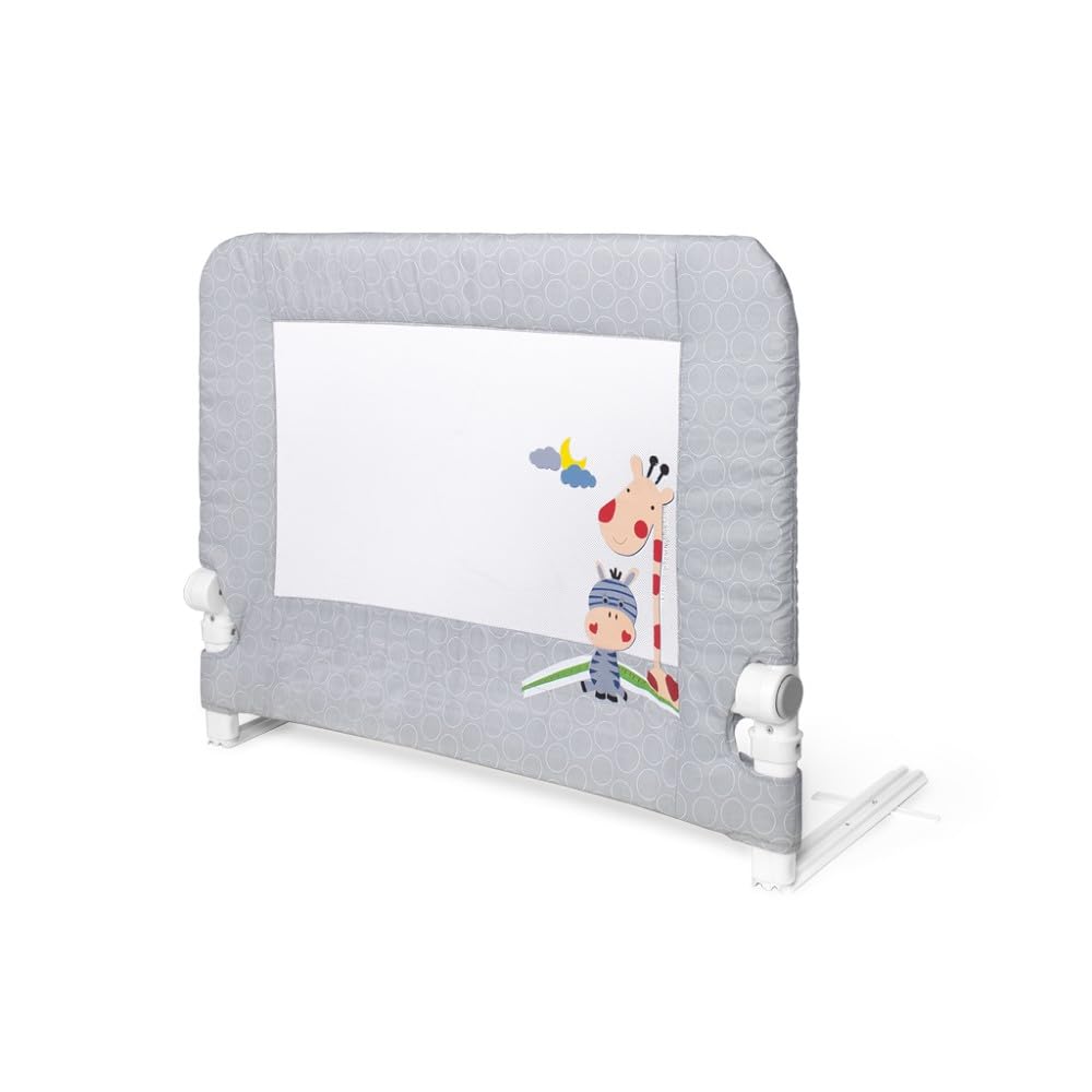 Interbaby Barrière de Sécurité Enfant Lit 90 cm Rabattable | Barrière de Lit Enfant Bébé 18 Mois–5 Ans | Barrière de Lit Adulte, Compatible Lits Gigognes | Maille Respirante Anti-Chute | Girafe