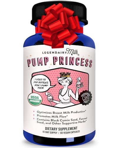 Image of Legendairy Milk Pump Princess Lactation Supplement - Breastfeeding Supplements for Milk Supply Increase and Milkflow - Organic Black Cumin, Fennel and Dill Seeds, Fenugreek Free - 60 Capsules