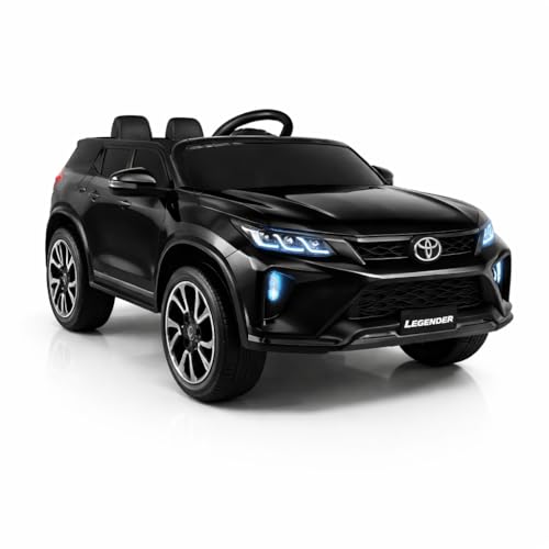 Image of Kawaii Kids Licensed Toyota Kids Rideon Car | Toyota Legender | Manual Plus Remote Control | Lights and USB Music Player | Kids Age - 1-5 (LEGENDER, Black)