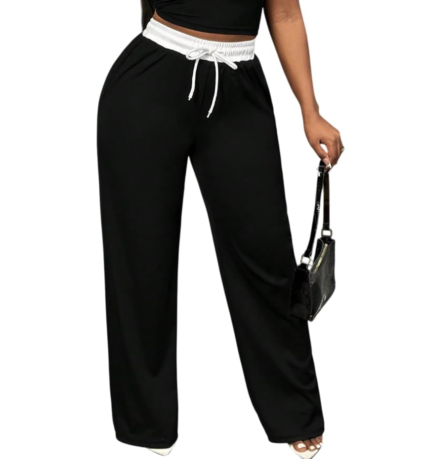 Image of dockstreet Women's /Unisex ONESOPEN Bottom Drawstring Pure Cotton Stretchable Baggy Jogger Pants || for Similar Baggy Look Order a Size or Two Large Than Your Usual Size