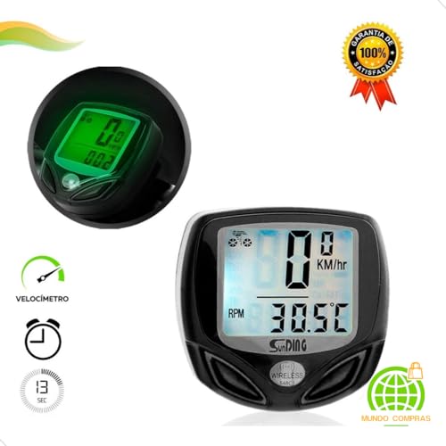 Velocimetro Digital Odometro Wireless Bike a Prova D'agua para Ciclismo com Visor Digital Mundo Com