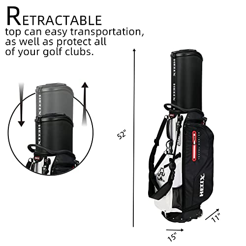 HELIX Retractable Golf Stand Bag with Wheels