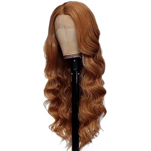 Echthaar Perücke Body Wave Human Hair Wig Glueless Wear and Go 4X1 Lace Closure PerüCken Damen 100% Brasilianisches Bleached Knot Light Brown Color 8A Grade 12 Zoll – Bild 3