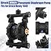 Blrack D73525 Pneumatic Diaphragm Pump Replacement for Graco Husky 1040 - Air Operated Double Diaphragm Industrial Pump for Fluid Transfer, Paint, Oil