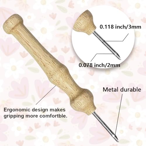 Image of BEUNITONE Punch Needle Kit for Adults Beginners with Blessings Text, Complete DIY Craft Needlepoint Kits with Hoop, Punch Needle Starter Craft Embroidery Set for Festival Gift and Home Decor 9.4x9.4in