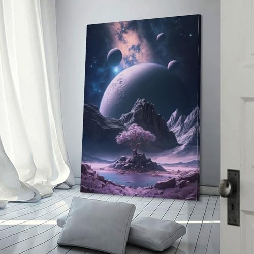 Affiche Celestial Grove POLIUAWS de 30x45 cm en toile imprimée pour décoration murale