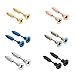 Produktbild 6 Paare Edelstahl Schraube Screw Ohrringe Ohrstecker schwarz Herren Damen männer ohrringe silber gold