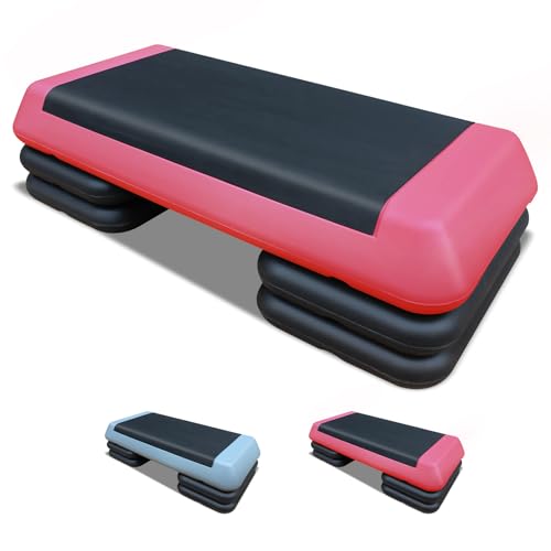 MIIUDGIG 28.5'' Adjustable Aerobic Step Platform, Adjustable Fitness 4-6-8in Exercise