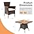 RoyalCraft 5 Piece Patio Wicker Dining Sets for 4, Water-Resistant Rattan Outdoor Dining Table and 4 Chairs with Wood Table Top, Conversation Set for Deck, Garden, Backyard, Removable Cushions, Brown