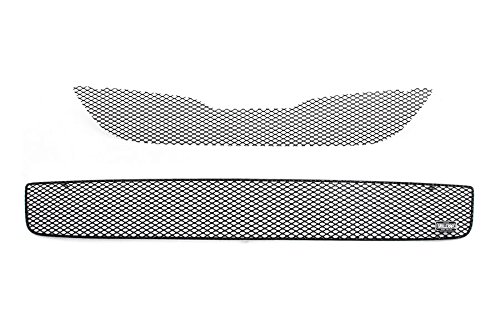 Grillcraft S1735-36B MX Series Black Upper 1pc & Lower 1pc Mesh Grill Grille Insert for Subaru Impreza WRX