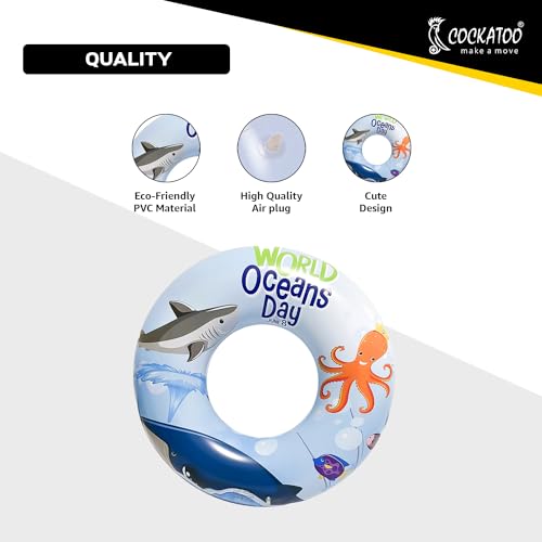 Image of Cockatoo Inflatable PVC Swimming Floats with Handles, Small Swimming Pool Floats