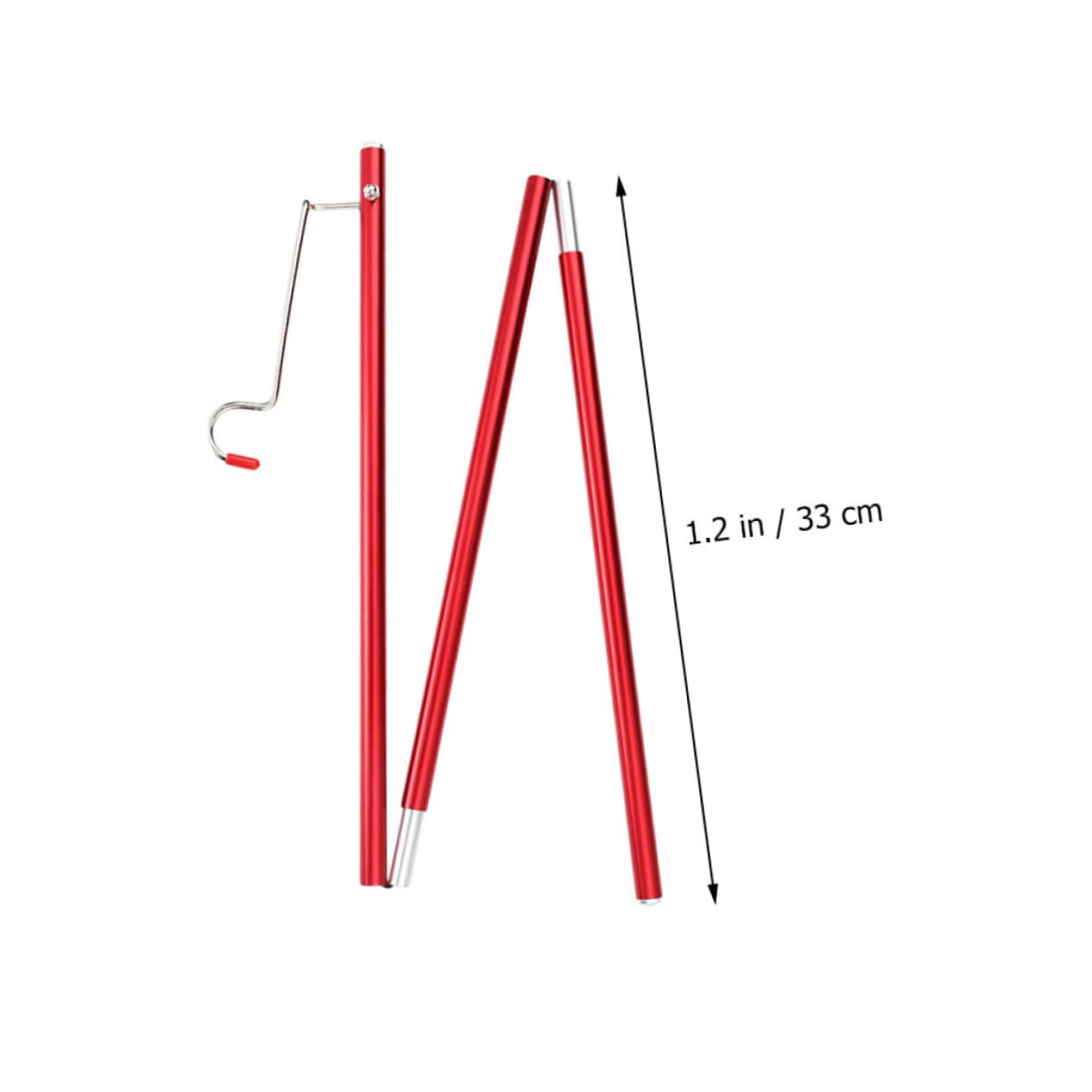 SUPVOX 1Set Folding Camping Lamp Holder Portable Outdoor Lamp Pole for Hiking Fishing Picnics Lightweight Aluminum Alloy Lantern Stand Easy to Install Red Color Detachable Design