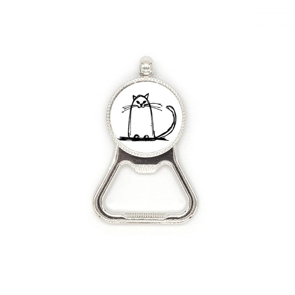 Décapsuleur chat bouclé en acier inoxydable finition miroir