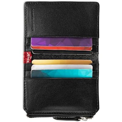 Levi's mens RFID Slim Everyday Card Case Wallet Black Card Case