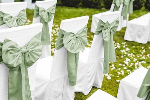 12 Pack Sage Green Satin Table Runner 12 x 108 Inch Long Premium Table Runners for Wedding Party Events Decoration，Birthday Parties, Banquets Decorations, Graduations, Engagements by YMHPRIDE - Used condition - Image 5