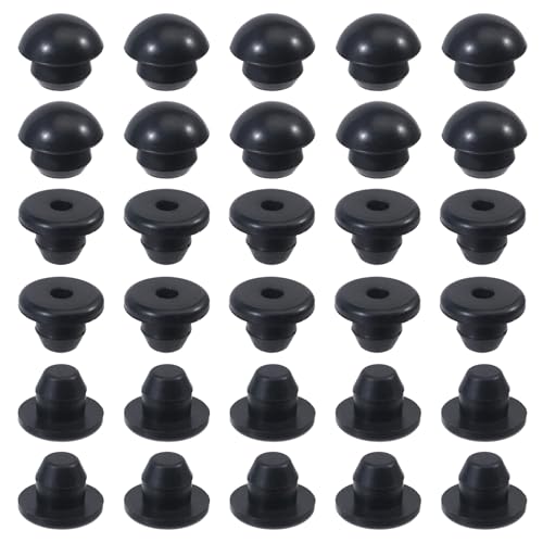 Image of 30Pcs Floor Bottle Jack Oil Filler Plug 9mm Horizontal Rubber Filler Bung Jack Oil Plugs Hydraulic Filler Bung for Oil Reservoir Fill Hole Floor Stopper